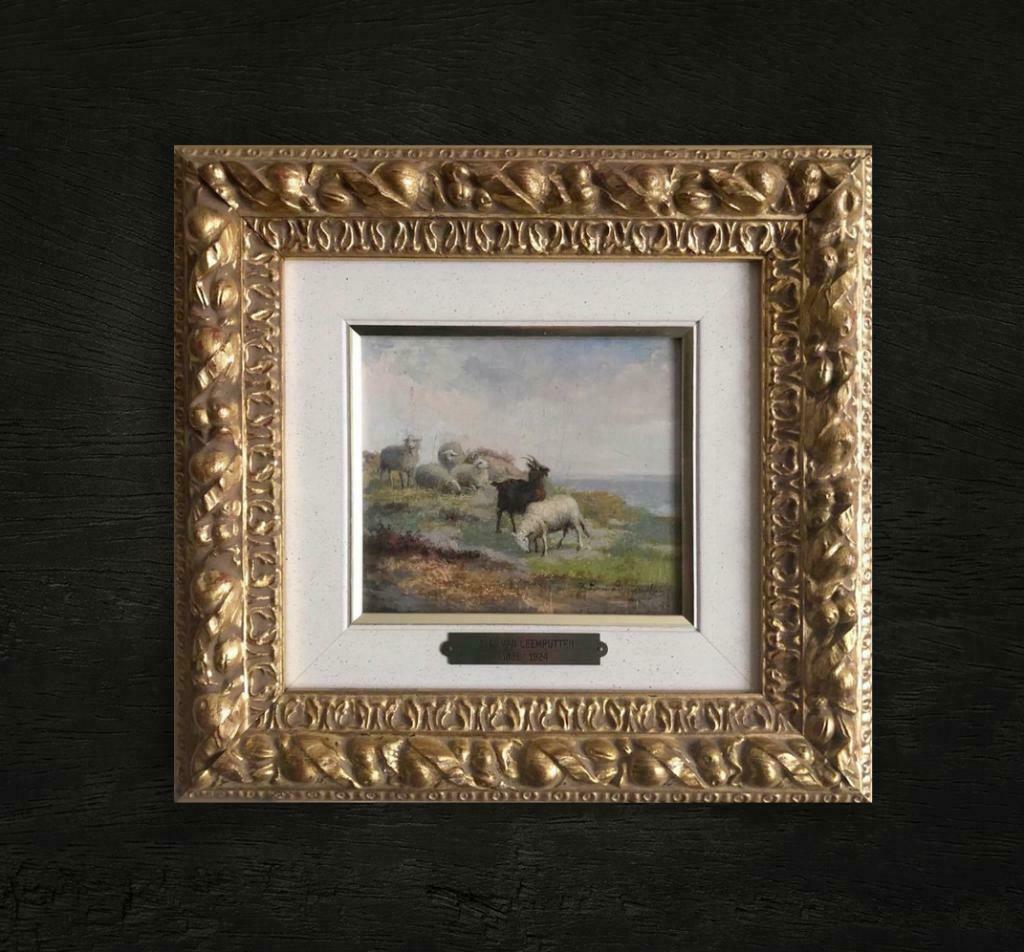 Olieverfschilderij J.L. Van Leemputte (1865), Antiek en Kunst, Kunst | Schilderijen | Klassiek, Ophalen of Verzenden