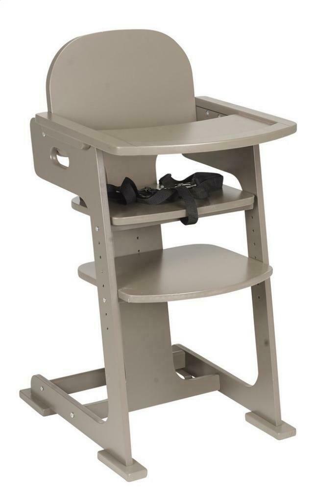 Eetstoel Tiamo in warm grijs, Enlèvement, Comme neuf, Chaise évolutive