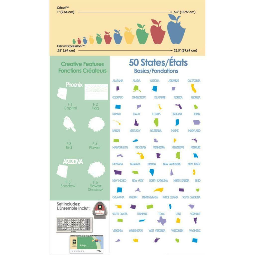 Scrapbooking - cartouche cricut - " 50 states", Hobby en Vrije tijd, Ophalen of Verzenden, Nieuw, Cartridge, Cricut