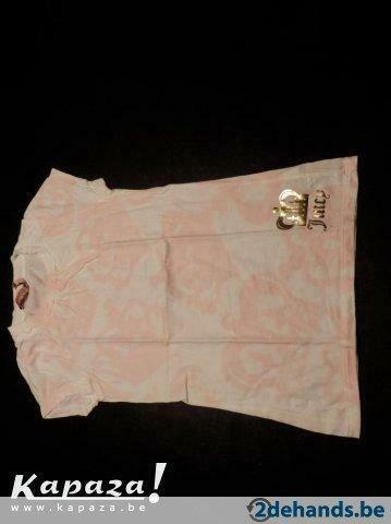 Juicy Couture : Wit met roze T-shirt maat 4 jaar, Ophalen of Verzenden, Gebruikt, Meisje, Shirt of Longsleeve