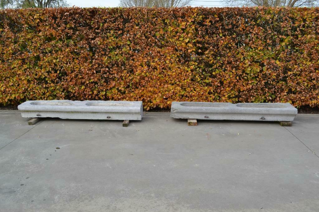 koppel mooie geleefde arduinen, blauwsteen troggen met neus, Tuin en Terras, Bloembakken en Plantenbakken, Ophalen of Verzenden