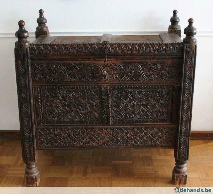 oude antieke prachtige koffer uit Pakistan 1920-30, Antiek en Kunst, Antiek | Woonaccessoires, Ophalen