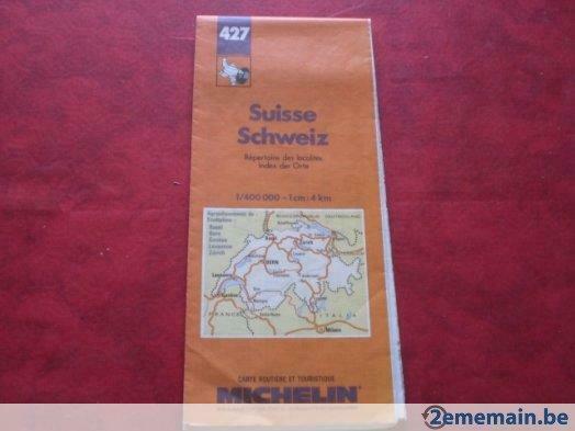 Carte michelin n° 427 - Suisse -Schweiz  1989, Enlèvement ou Envoi, Utilisé