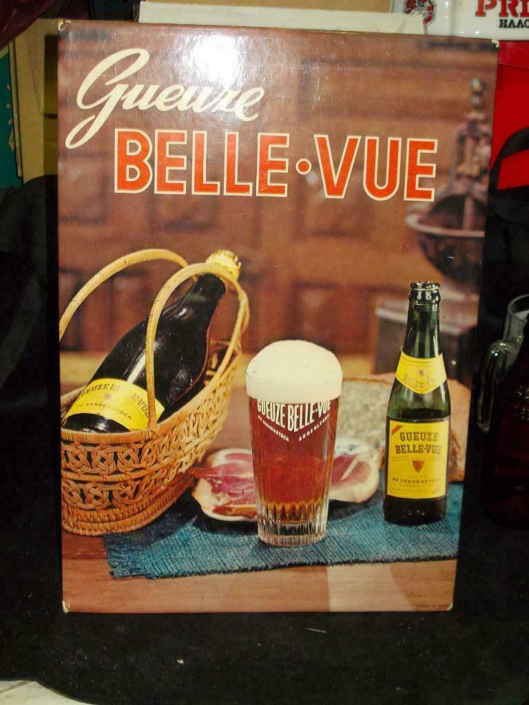 Beersign.Reclame In Karton.Gueuze.Geuze.Belle Vue, Verzamelen, Merken en Reclamevoorwerpen, Ophalen of Verzenden, Gebruikt, Reclamebord