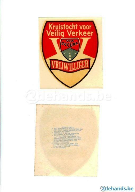 Via Secura sticker - decalcomanie - zelfklever - vintage, Ophalen of Verzenden, Nieuw