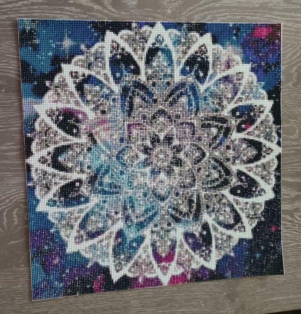 Afgewerkte diamond painting, Ophalen