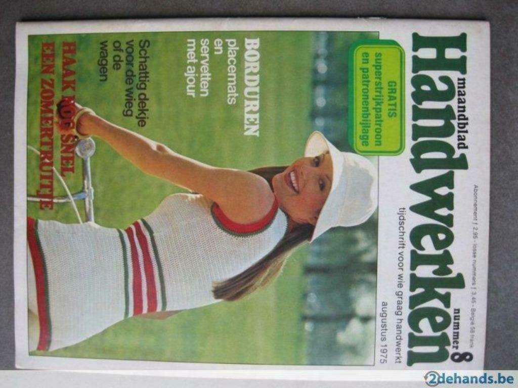 Maandblad Handwerken nr.8 augustus 1975, Boeken, Ophalen of Verzenden, Zo goed als nieuw, Breien en Haken