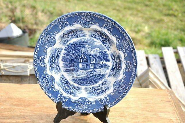 assiette anglaise bleu auberge, Enlèvement ou Envoi