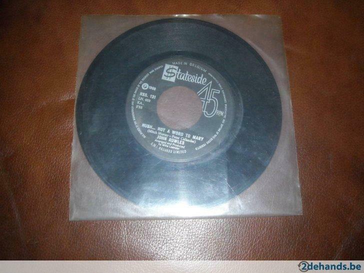 45T John Rowles : Hush..not a word to Mary, Cd's en Dvd's
