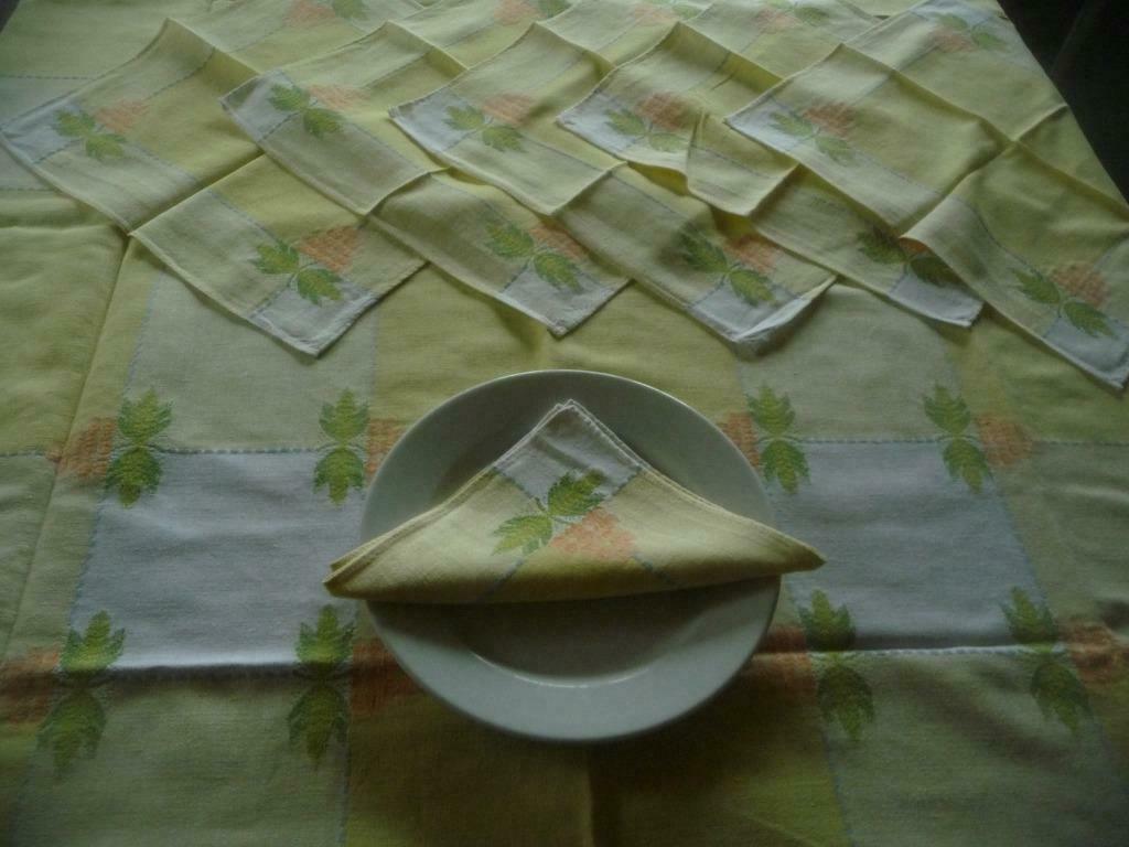 Nappe en lin Nappe Nappe, Maison & Meubles, Enlèvement ou Envoi, Comme neuf, Jaune, Nappe ou Toile cirée