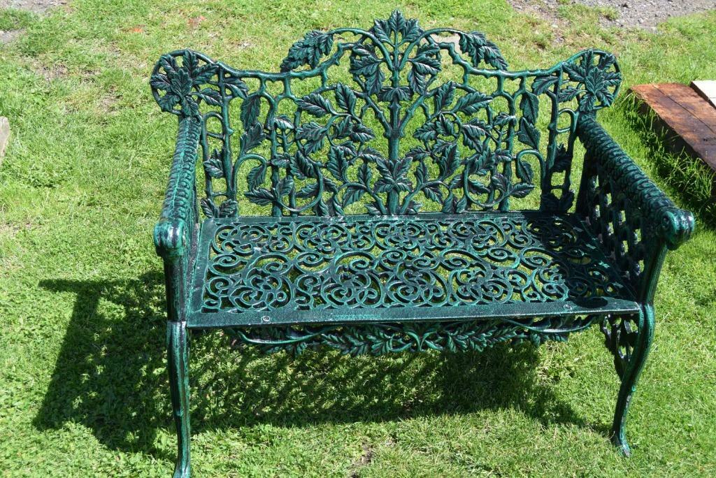 Banc de jardin en fonte patinée, Jardin & Terrasse, Ensembles de jardin, Enlèvement, Utilisé, Autres matériaux