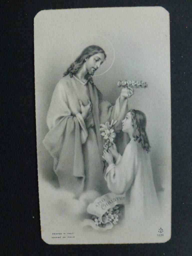 Ancienne carte de prière 50me Mère Marie Apolline 1953, Collections, Envoi, Image pieuse