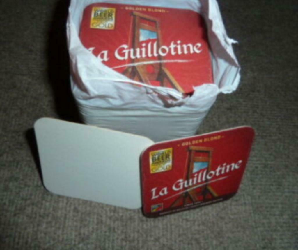 80 nieuwe bier viltjes LA GUILLOTINE Brouwerij Huyghe  Melle, Verzamelen, Ophalen of Verzenden, Nieuw, Viltje(s), Overige merken