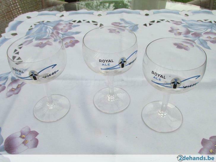 Drinkglazen Royal Ale Wieze, Verzamelen, Biermerken, Gebruikt, Ophalen of Verzenden