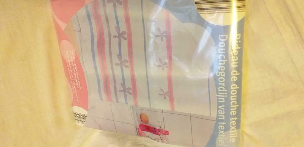 Rideau de douche textile 180/200, Maison & Meubles, Neuf, Enlèvement ou Envoi, 150 à 200 cm, 200 cm ou plus