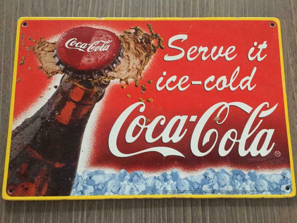 Coca cola email de billboard, acier émaillé, Collections, Enlèvement ou Envoi, Utilisé