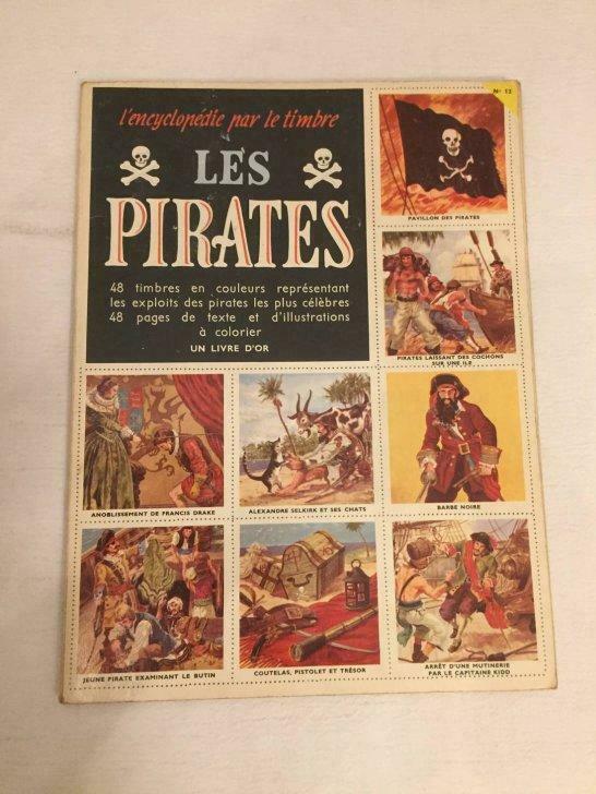 Encyclopédie par le timbre - Les Pirates - 1953 -, Antiquités & Art, Enlèvement ou Envoi