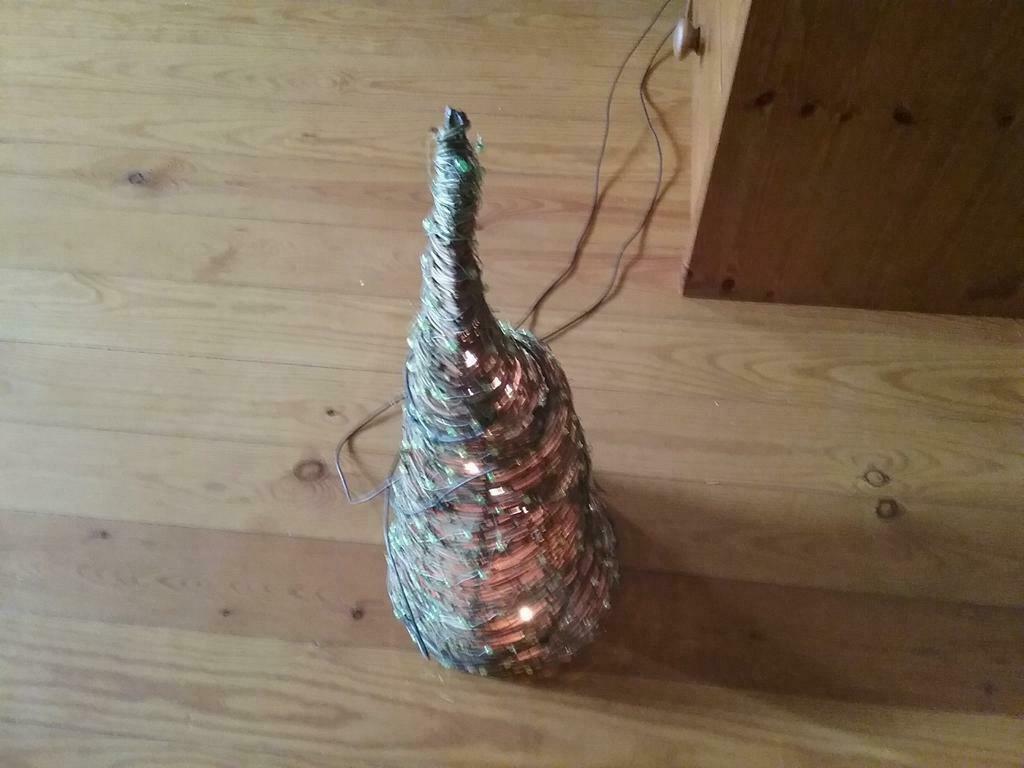 rieten lamp groen toon 50cm, Ophalen of Verzenden, Gebruikt