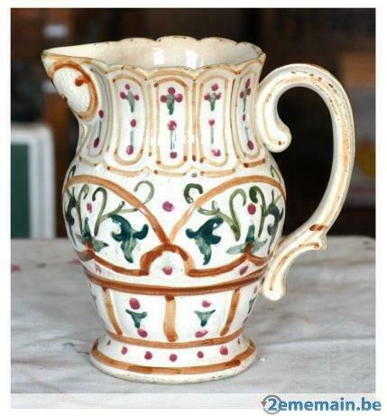 §pichet barbotine wasmuel coloré, Antiquités & Art, Enlèvement ou Envoi