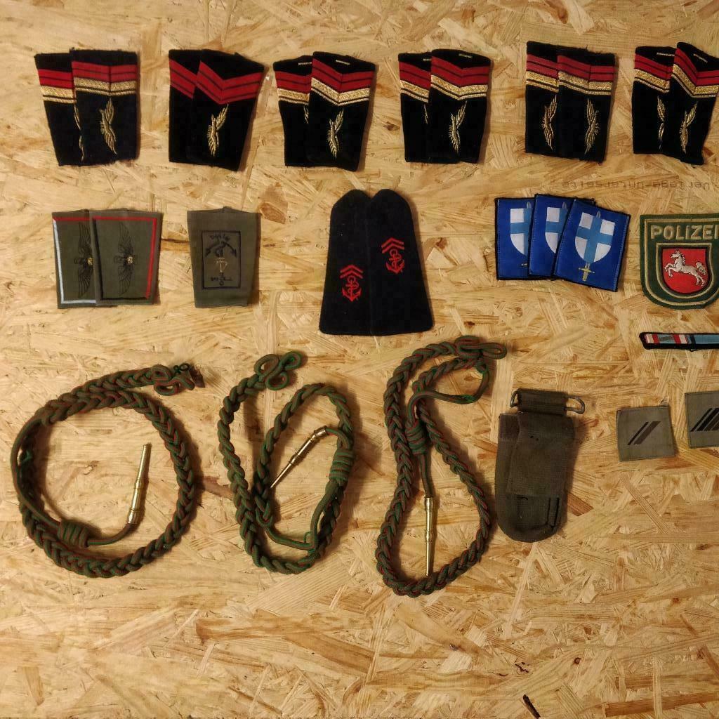 Fourreau d'épaule, fourragère et insignes, Collections, Enlèvement ou Envoi, Armée de terre, Emblème ou Badge