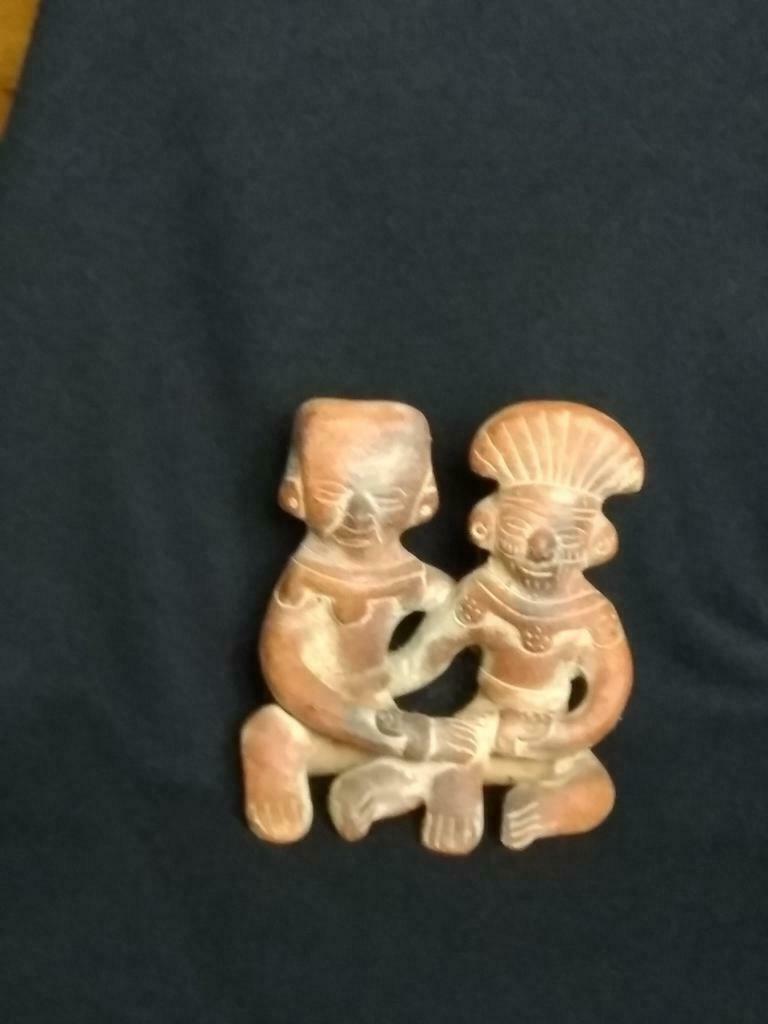 Statuettes couple terre cuite Mexique, Antiquités & Art, Enlèvement ou Envoi