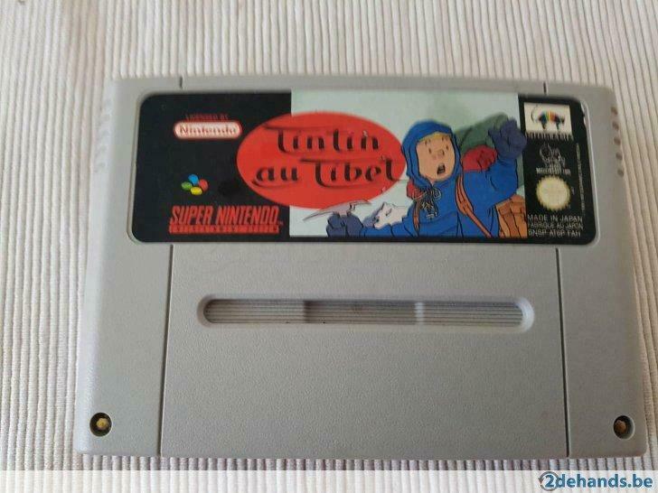 Super Nintendo (SNES)  tintin au tibet, Ophalen of Verzenden, Gebruikt