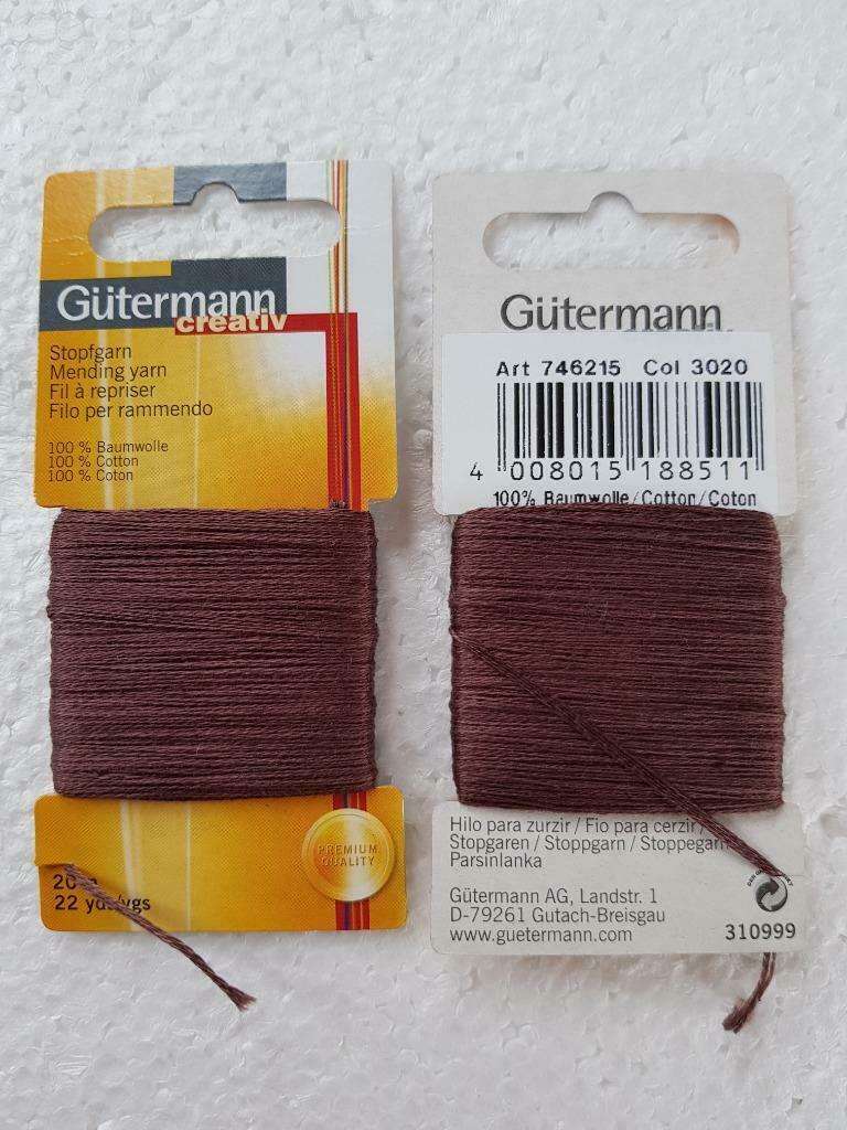 Gütermann Stopgaren 20 meter 100% katoen, Hobby en Vrije tijd, Ophalen of Verzenden, Nieuw, Garen of Naald(en)