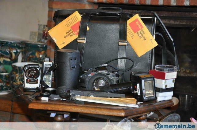 +boitier photo konica + accessoire et valise de transport, Audio, Tv en Foto, Fotocamera's Analoog, Gebruikt, Compact, Konica