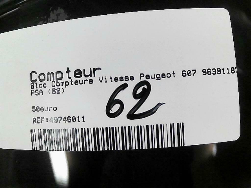 Compteur Peugeot 607  9639118780 (62), Autos : Pièces & Accessoires, Autres pièces automobiles, Peugeot, Utilisé, Enlèvement ou Envoi