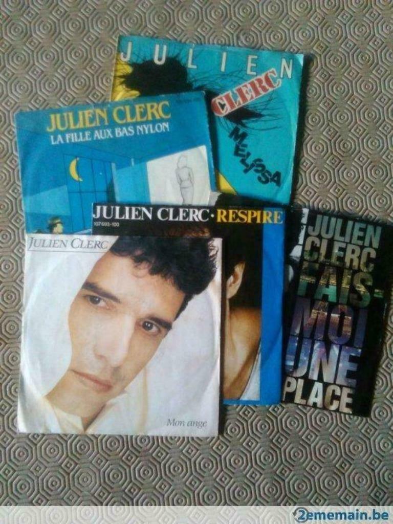 Julien Clerc, cinq 45 tours, Cd's en Dvd's, Vinyl Singles, Single, Ophalen of Verzenden