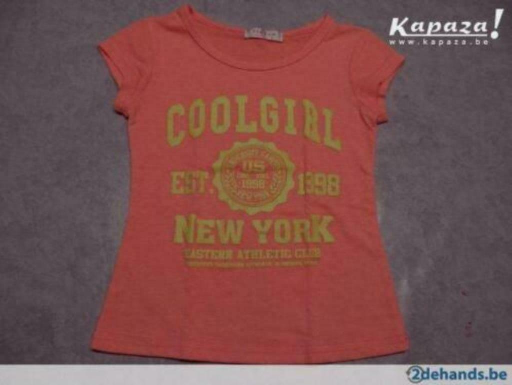 Fluo oranje T-shirt maat 6 jaar, Ophalen of Verzenden, Gebruikt, Meisje, Shirt of Longsleeve