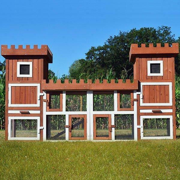 Clapier Chateau abri lapin clapier lapin XXL clapier GEANT, Animaux & Accessoires, Envoi, Neuf