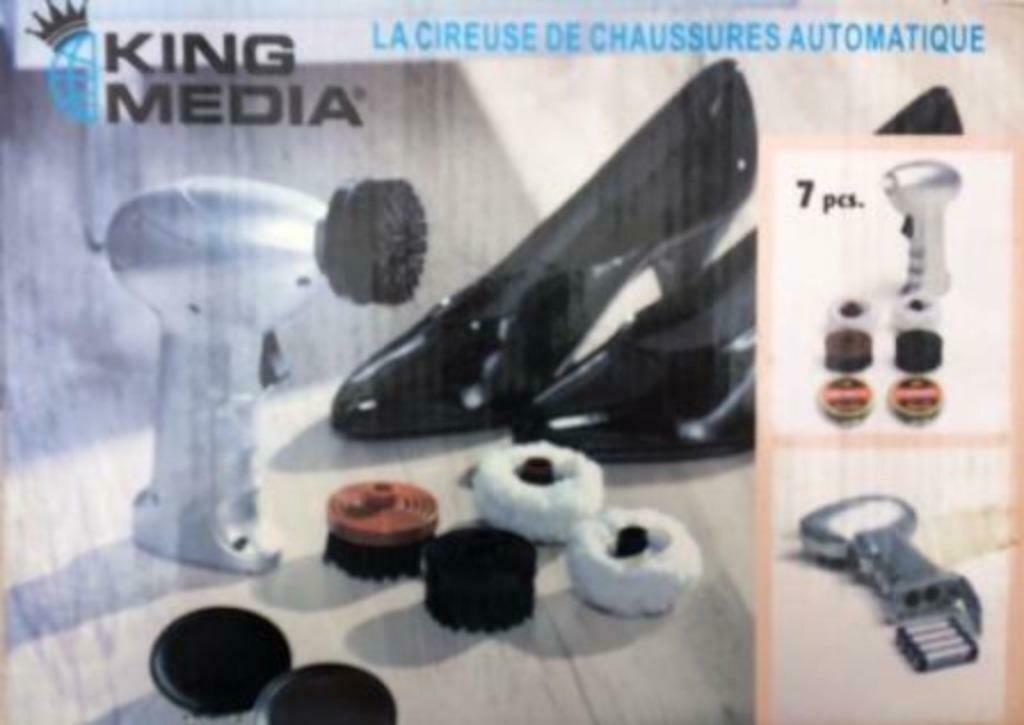 Draagbare elektrische schoenpoetsmachine, King media, Ophalen of Verzenden, Zwart