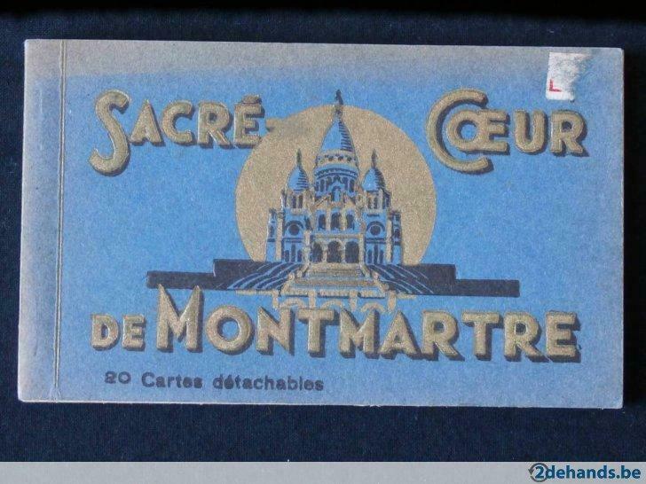 Carnet avec 20 cartes postales "Sacré Coeur de Montmartre", Collections, Enlèvement ou Envoi, 1940 à 1960, Non affranchie, France