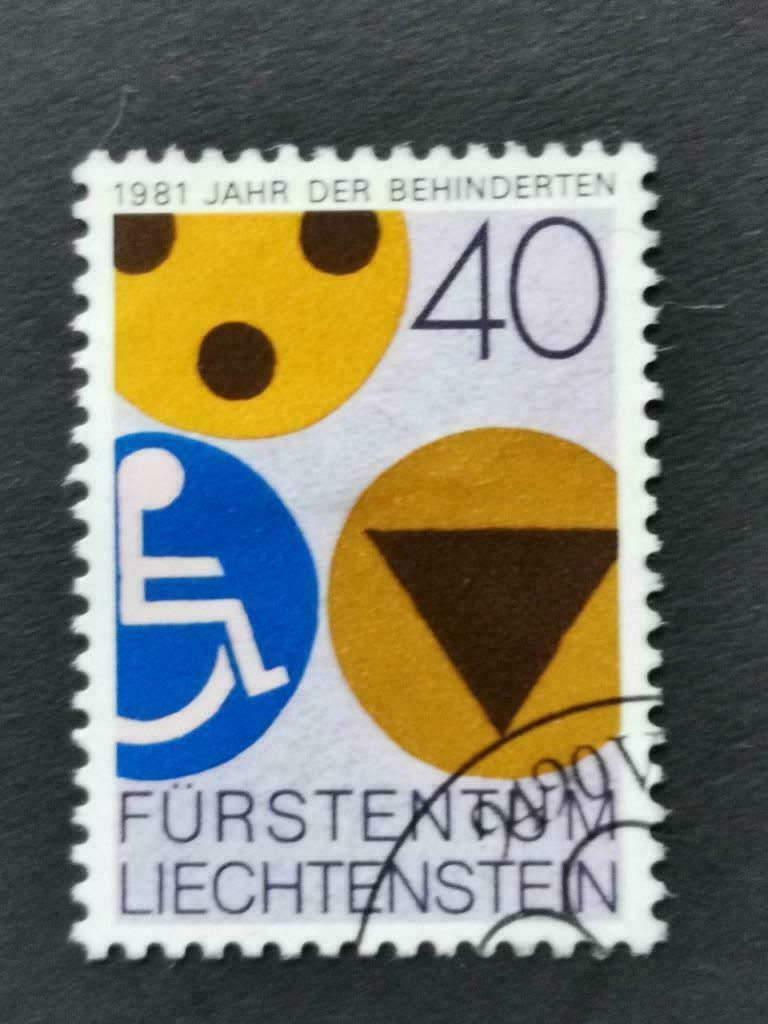 Liechtenstein 1981 - personnes handicapées, Postzegels en Munten, Verzenden, Gestempeld