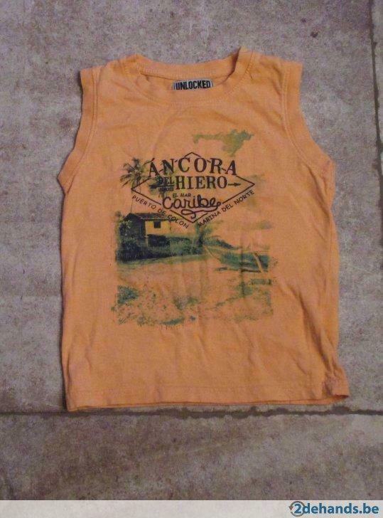 Jongens T-shirt zonder mouwen - Unlocked - mt 104/110, Enfants & Bébés, Vêtements enfant | Taille 104, Utilisé, Chemise ou À manches longues