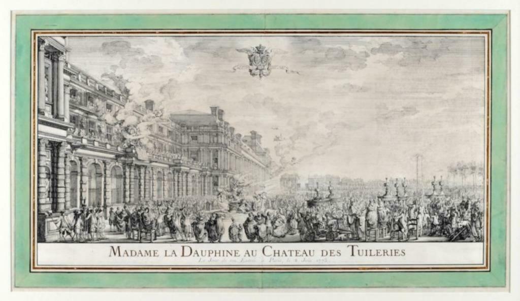 Tekening eerste bezoek van Marie-Antoinette aan Parijs 1773, Ophalen of Verzenden