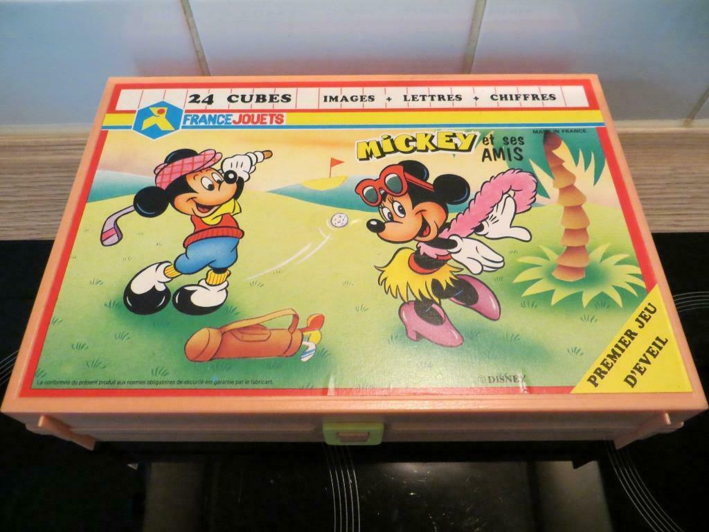 Jeu d'éveil 24 cubes Mickey et ses amis France Jouets Disney, Enlèvement ou Envoi, Utilisé, Puzzles