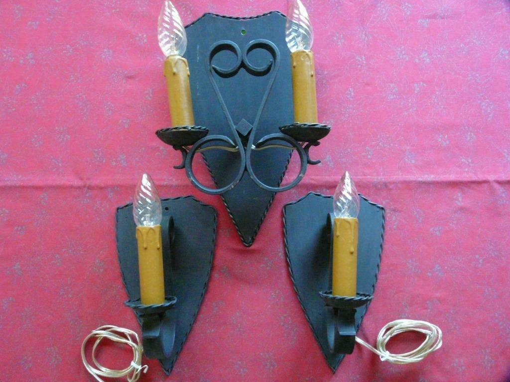 APPLIQUES ÉLECTRIQUES EN FER FORGE ARTISANALES, Maison & Meubles, Enlèvement ou Envoi, Utilisé, Métal