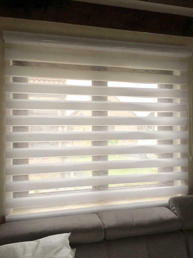 Duo Rolgordijn Kwantum Eva Wit 160x175cm, Ophalen, Wit, 150 tot 200 cm, Zo goed als nieuw