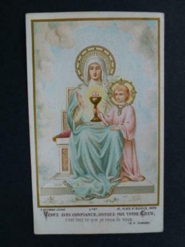 carte de prière première communion Maria Buedts 1895, Collections, Envoi, Image pieuse
