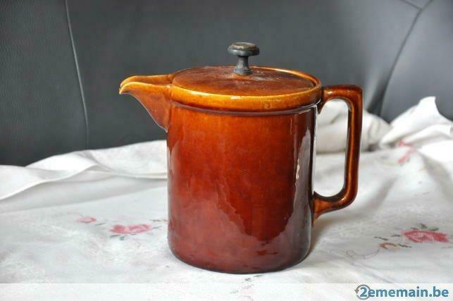 ancienne cruche au lait en faience  tellurite belge, Antiquités & Art, Enlèvement ou Envoi