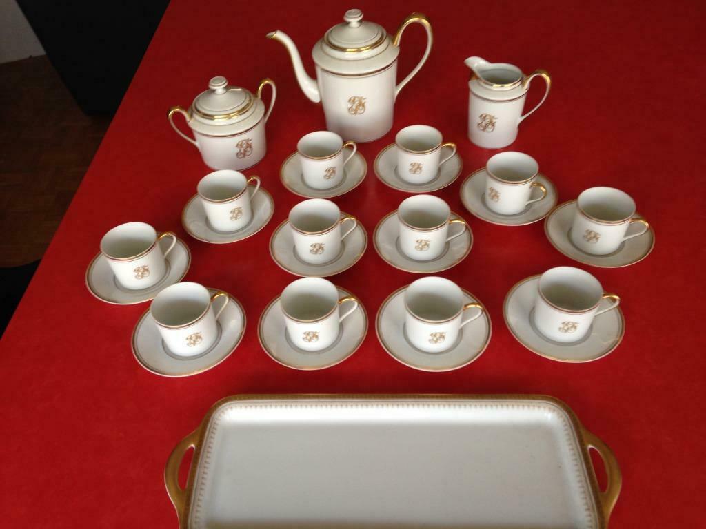 Service à Moka Limoges, Maison & Meubles, Enlèvement, Comme neuf, Porcelaine, Service complet