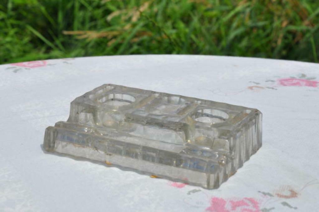 §  double encrier en verre, Antiquités & Art, Antiquités | Verre & Cristal, Enlèvement ou Envoi