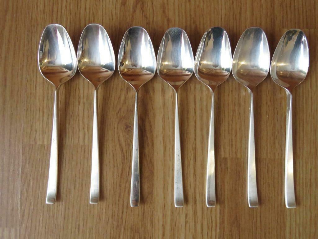 Antique 7 superbes cuillères en argent, Antiquités & Art, Enlèvement ou Envoi, Argent