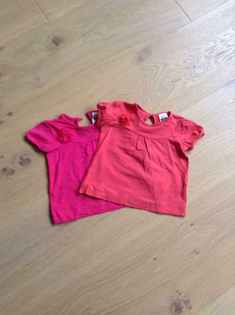 2 t-shirt Zara (neuf) - Taille 74-9 mois, Enlèvement ou Envoi, Neuf, Fille, Chemisette ou Manches longues