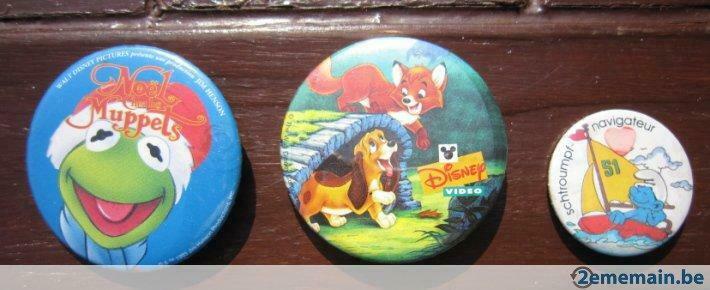 Badges : Noël Muppets, Disney, Schtroumph navigateur,, Utilisé