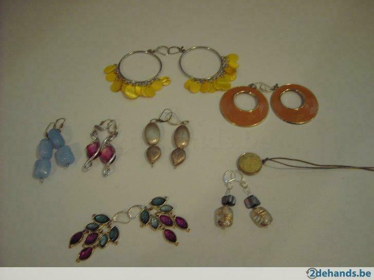 Opruiming juweeltjes !! Nieuwstaat !, Bijoux, Sacs & Beauté, Boucles d'oreilles, Enlèvement ou Envoi, Utilisé, Blanc, Argent