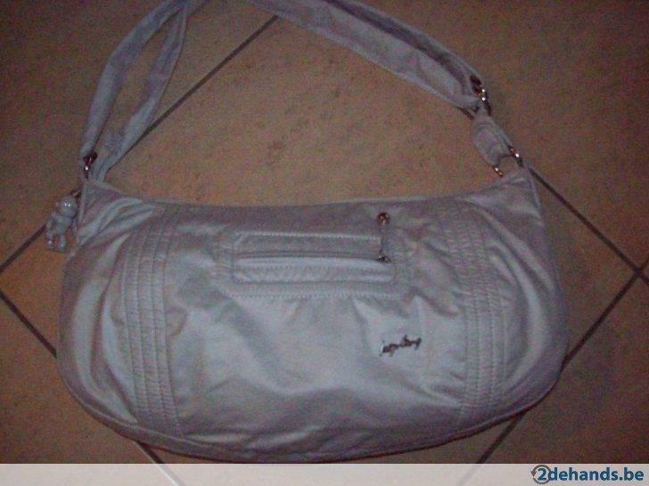 prachtige  kipling zeer lichtgrijze -ecru  schoudertas nieuw, Enlèvement ou Envoi, Neuf, Gris