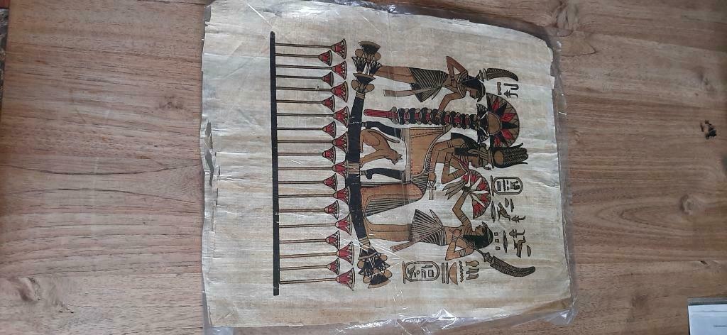 Beau dessin de papyrus égyptien, Antiquités & Art, Enlèvement